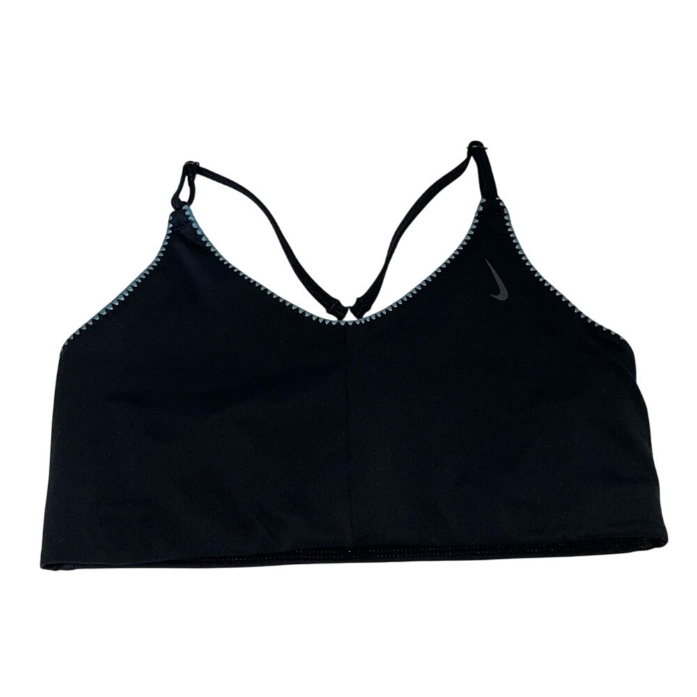 Nike‎ Dri-Fit Indy Light Support Crochet Edge Sports Bra Sz M Athletic Strappy